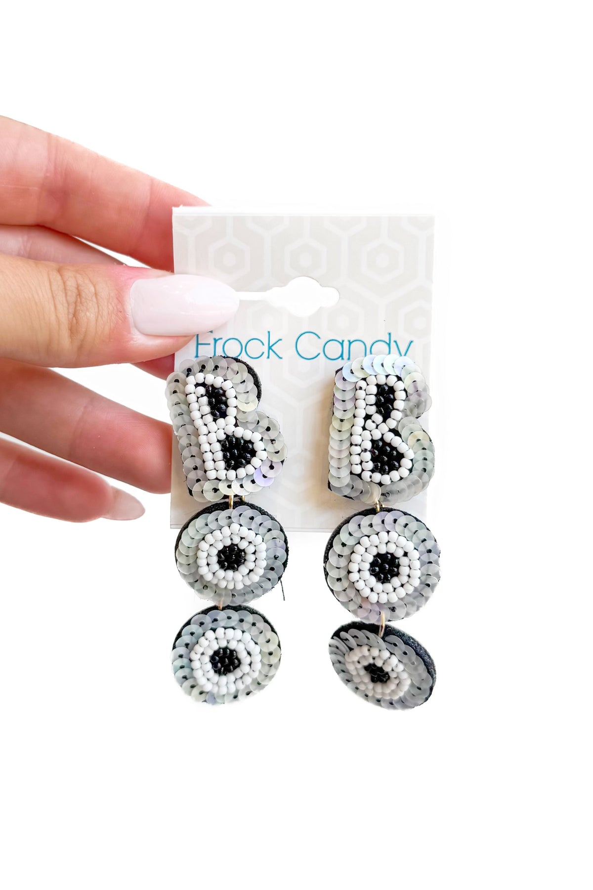 Keep It Spooky Beaded Boo Earrings-ACC EARRING