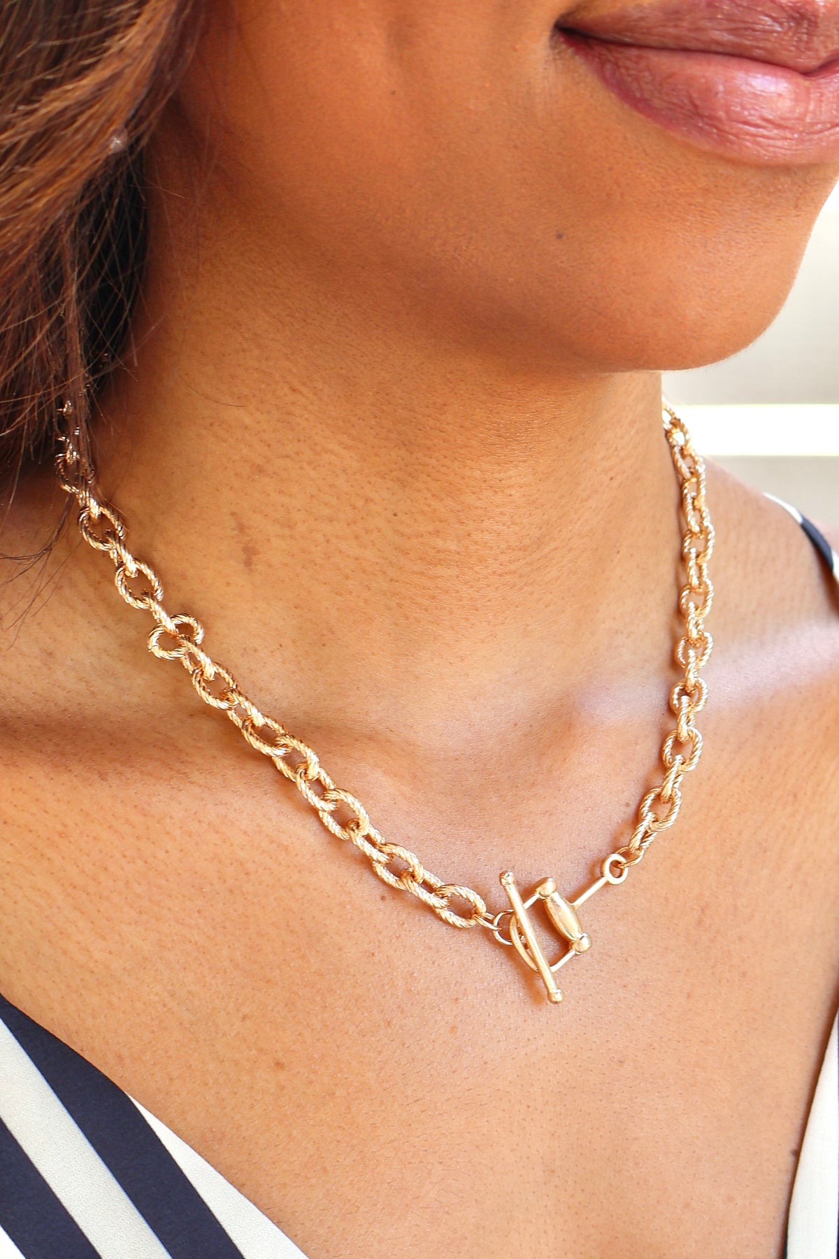 A Promise Kept Horsebit Toggle Chain Necklace-ACC NECKLACE