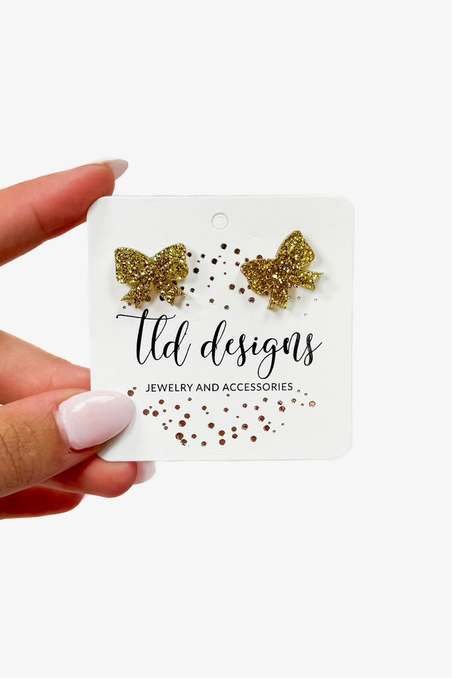 Glitter Girly Bow Earrings-ACC EARRING
