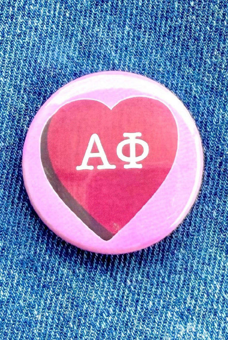 AP Conversation Heart 2 inch Mini Gameday Button close-up