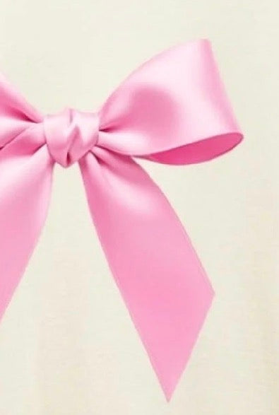 Charming Cues Ribbon Boxy Crop Tee - close-up