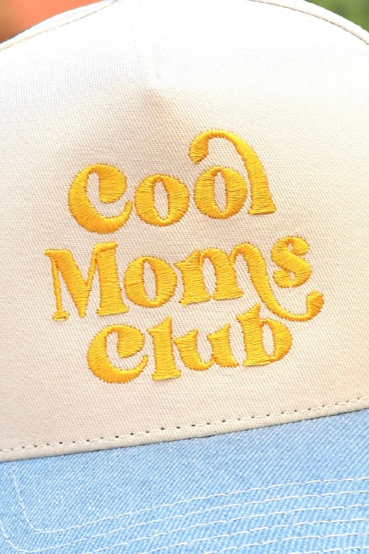 Cool Moms Club Baseball Cap in Light Denim - alternate view