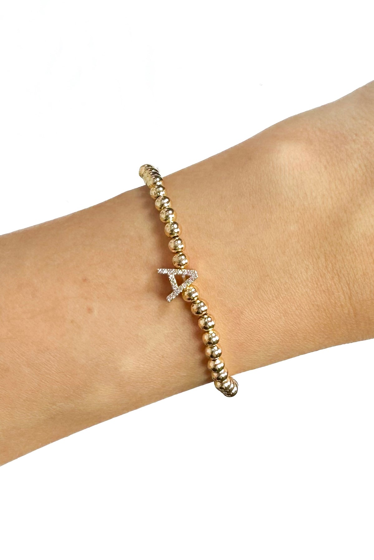 Personal Touch Initial Charm Beaded Bracelet-ACC BRACELET