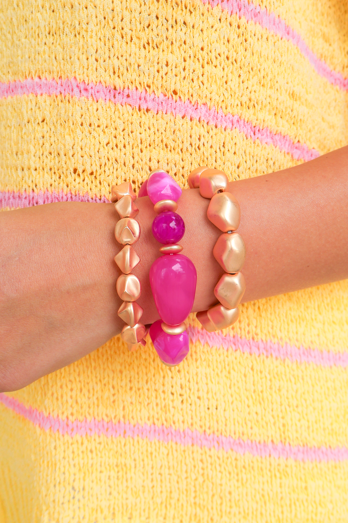 My Kind of Day Chunky Stone Bracelet Set-ACC BRACELET