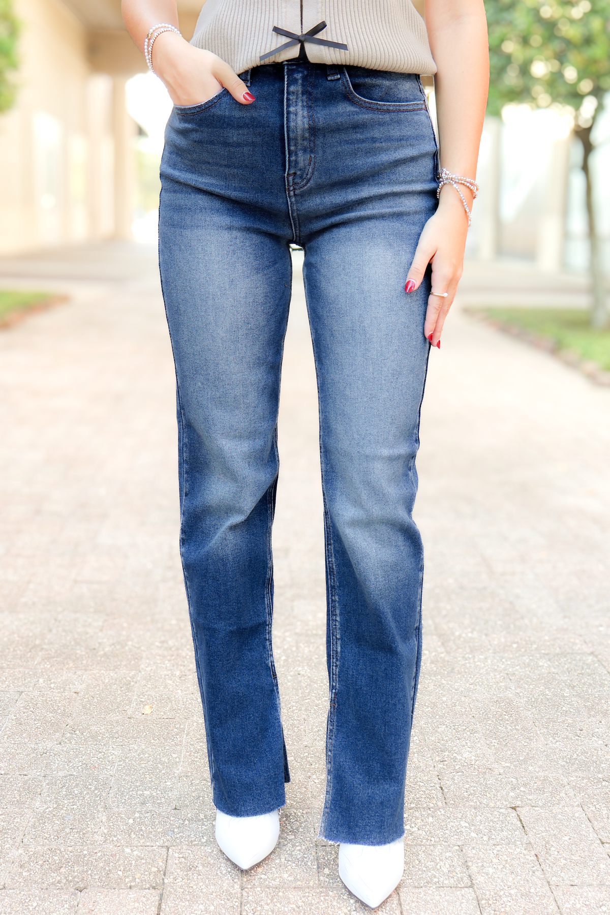All About It Straight Leg High Rise Jeans-DENIM JEAN OTHER