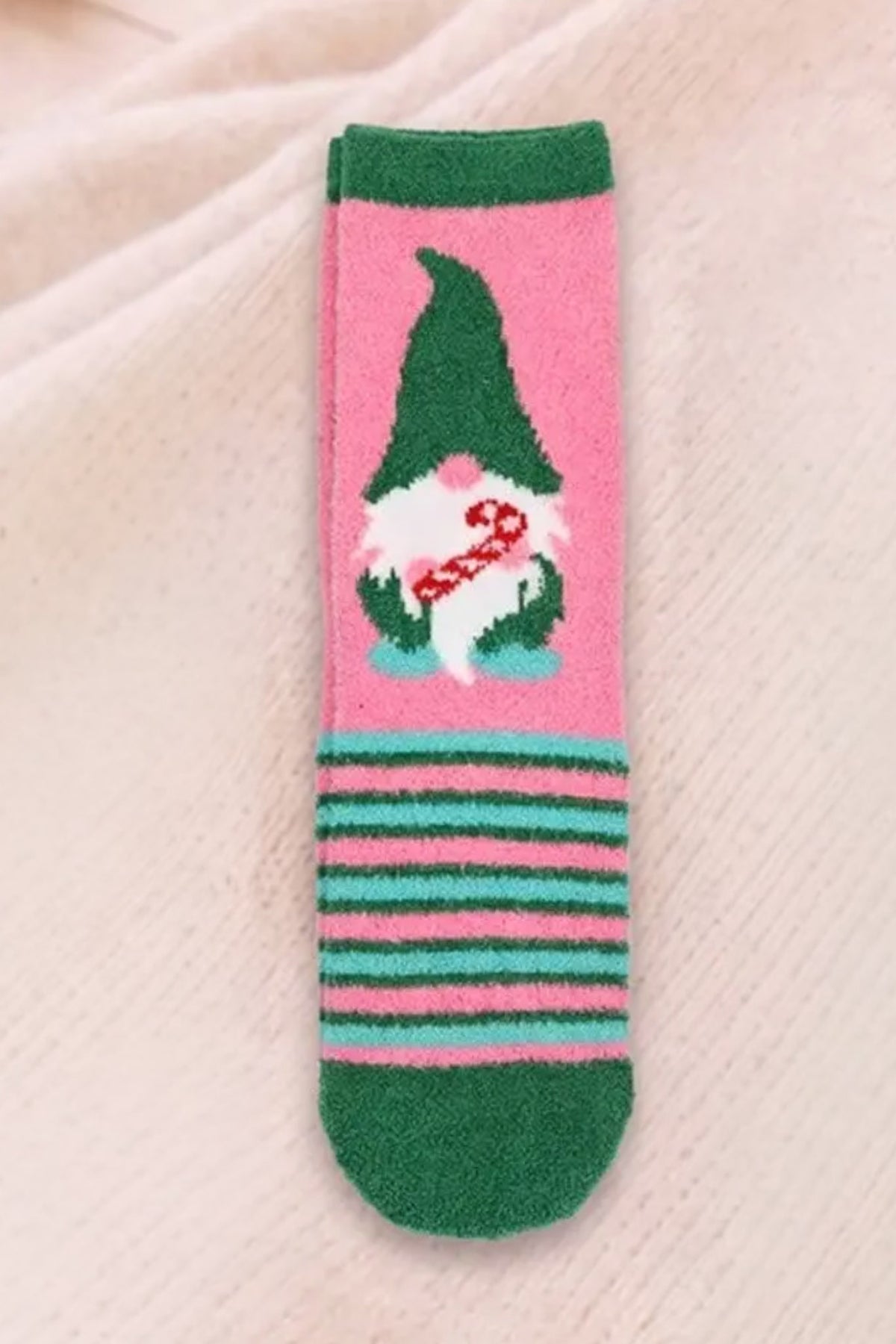 Feeling Fuzzy Gnome Socks in Pink