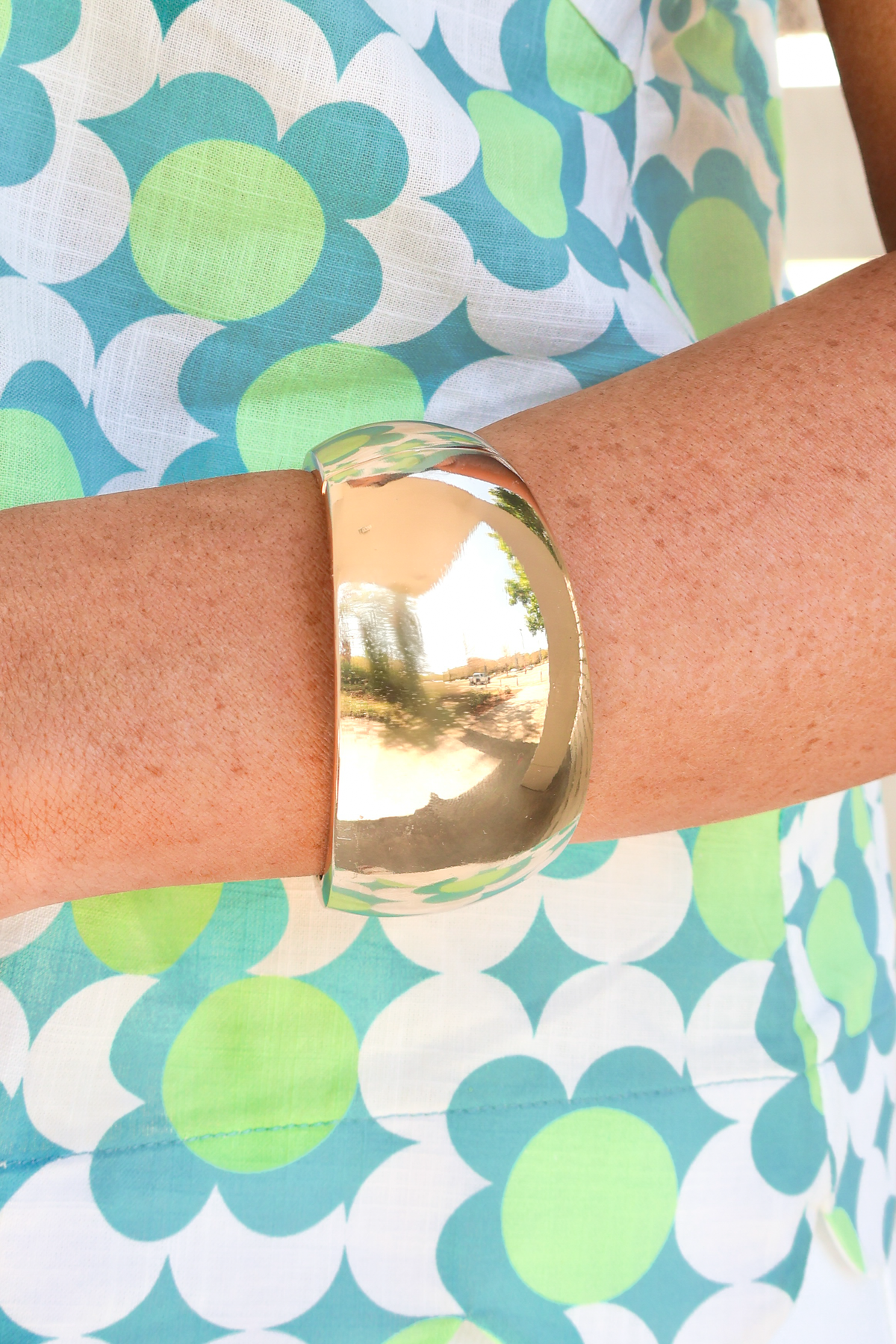 Step Aside Large Metal Hinge Bracelet-ACC BRACELET