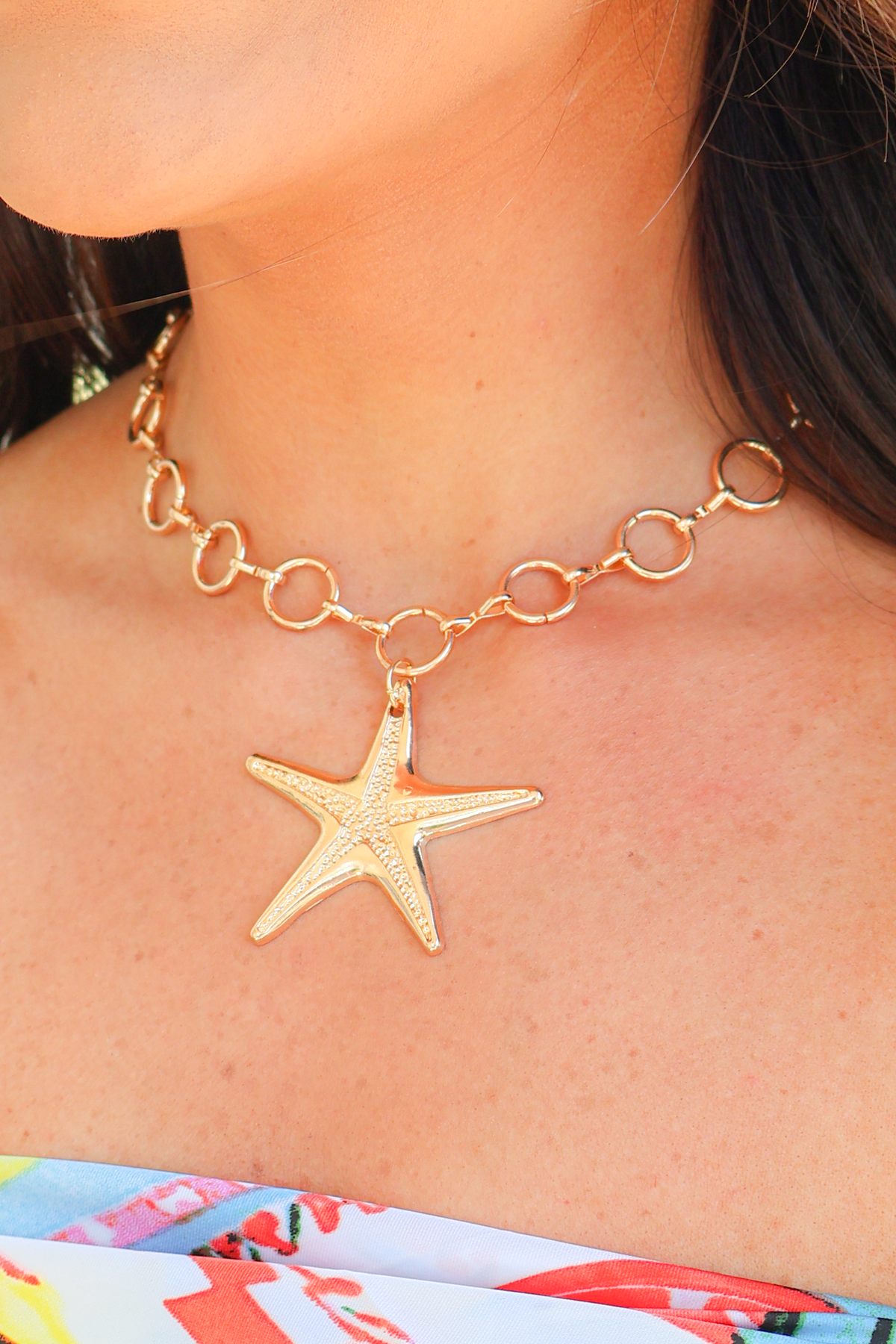 Coastal Nights Starfish Chain Necklace-ACC NECKLACE