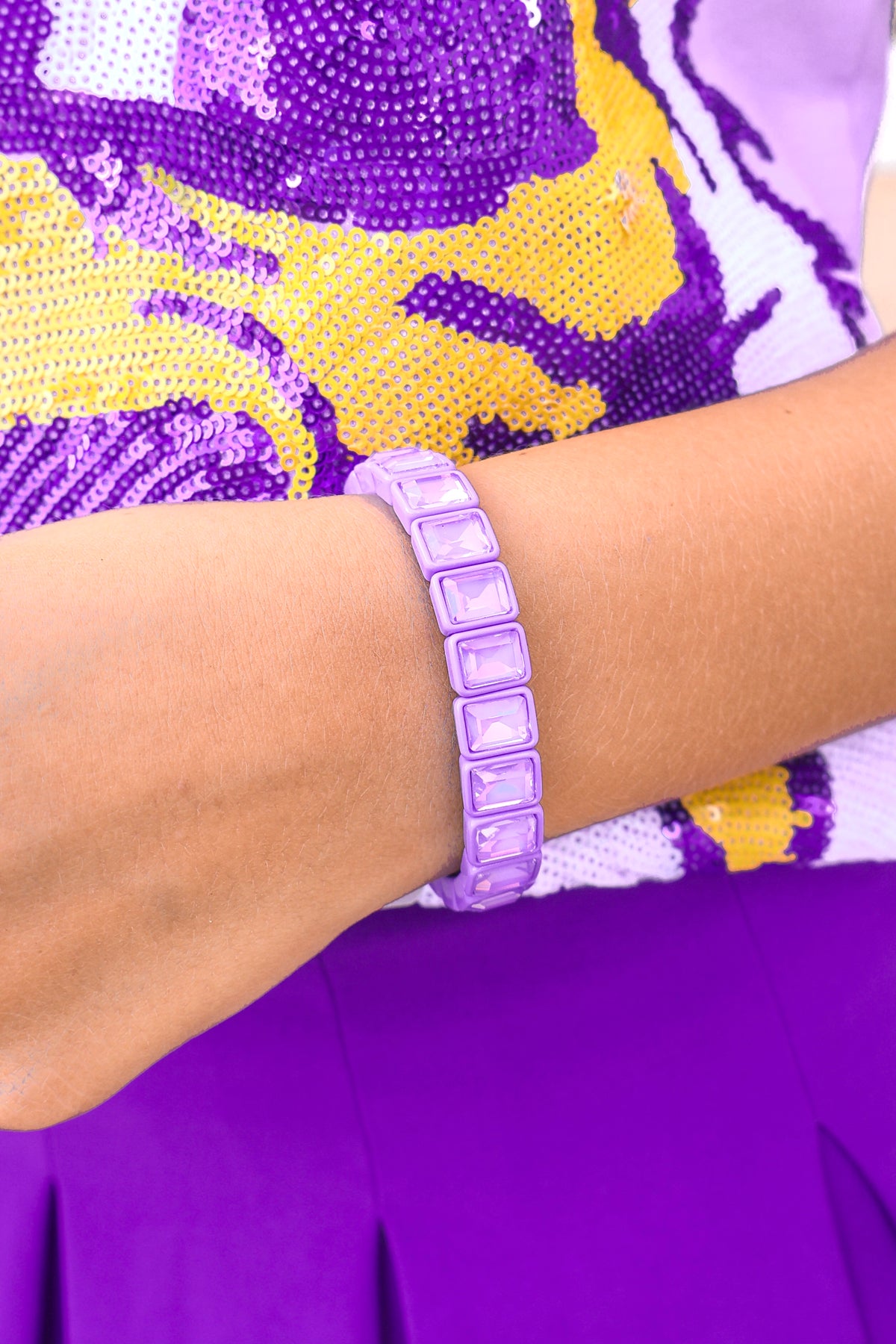 Taylor Shaye lavender rectangle gemstone bracelet