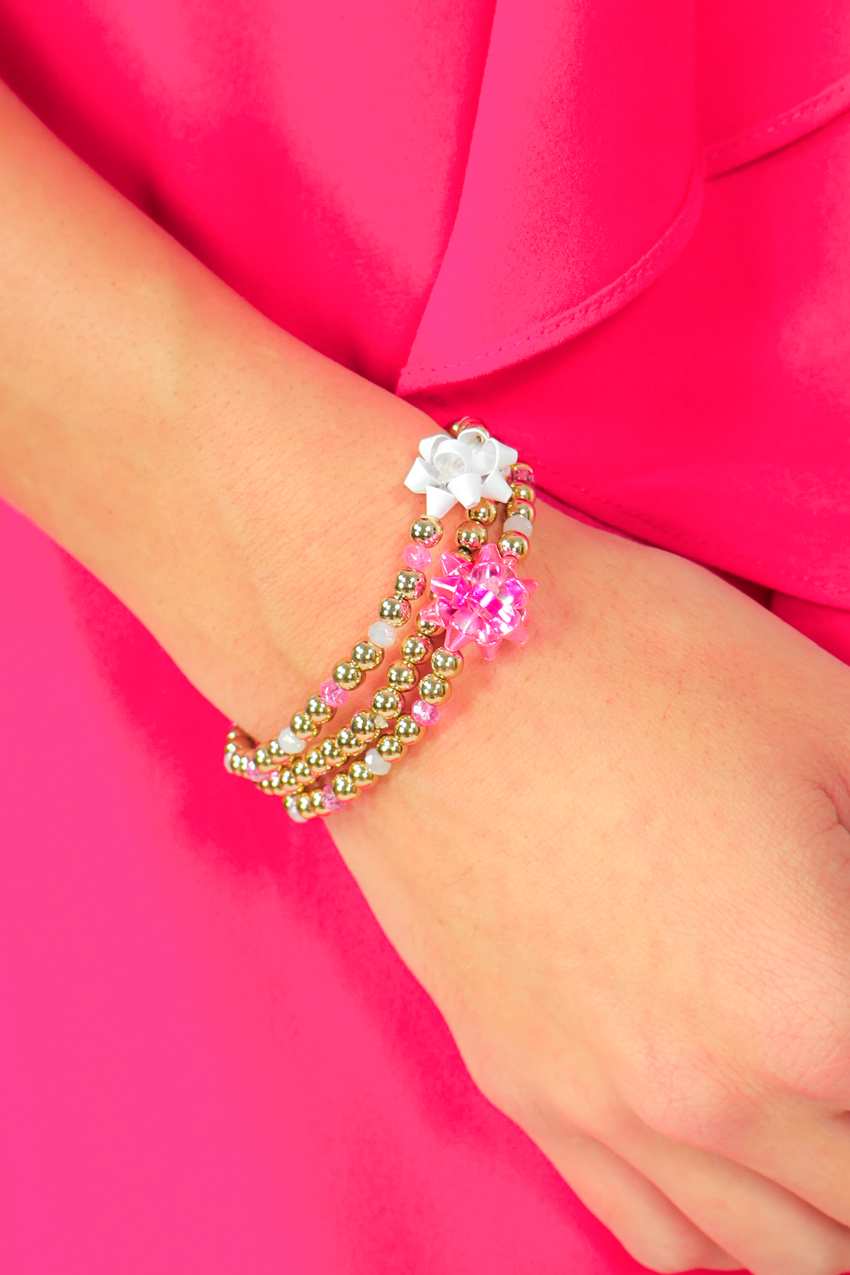 Tied in a Bow Beaded Bracelet Stack-ACC BRACELET