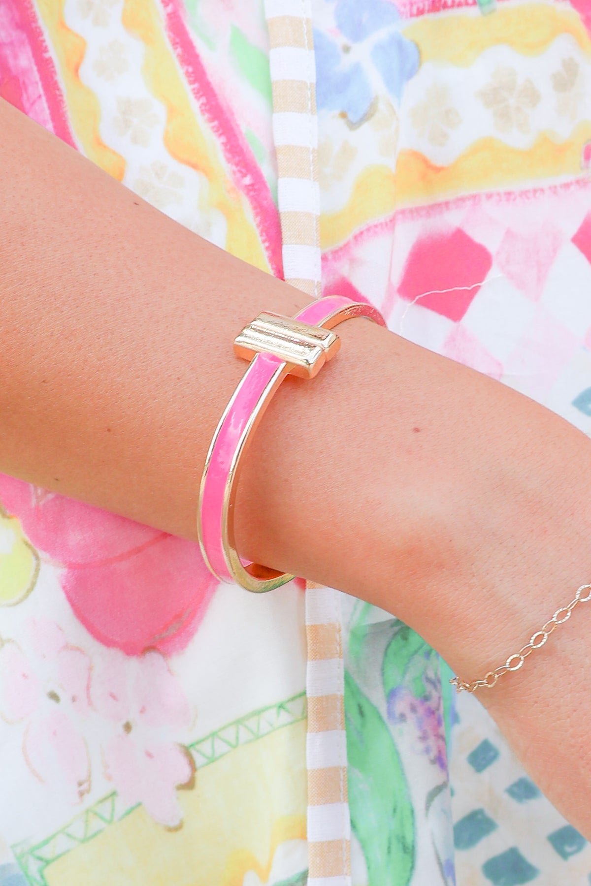 Positive Perspective Metal Bangle Bracelet-ACC BRACELET