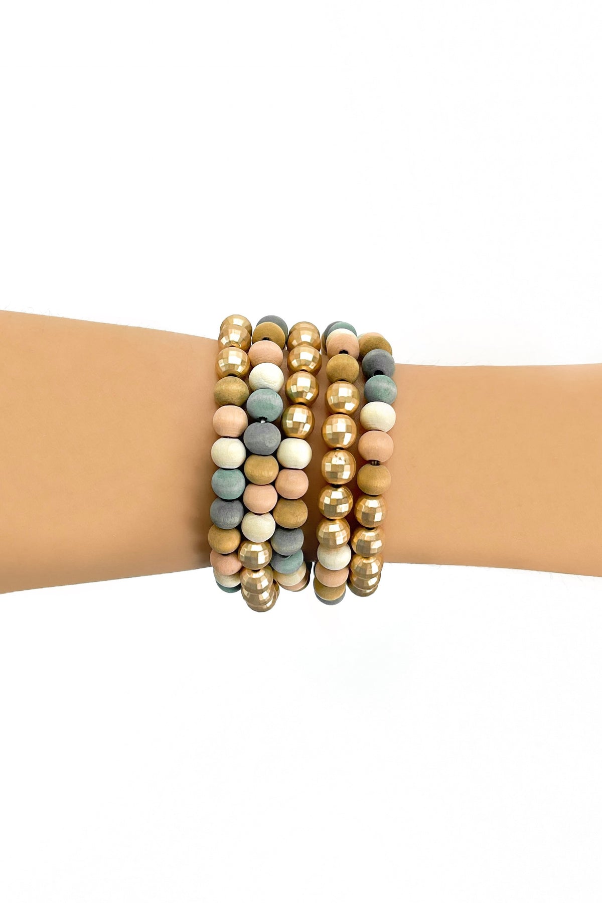 In the Details Wooden Bracelet Set-ACC BRACELET