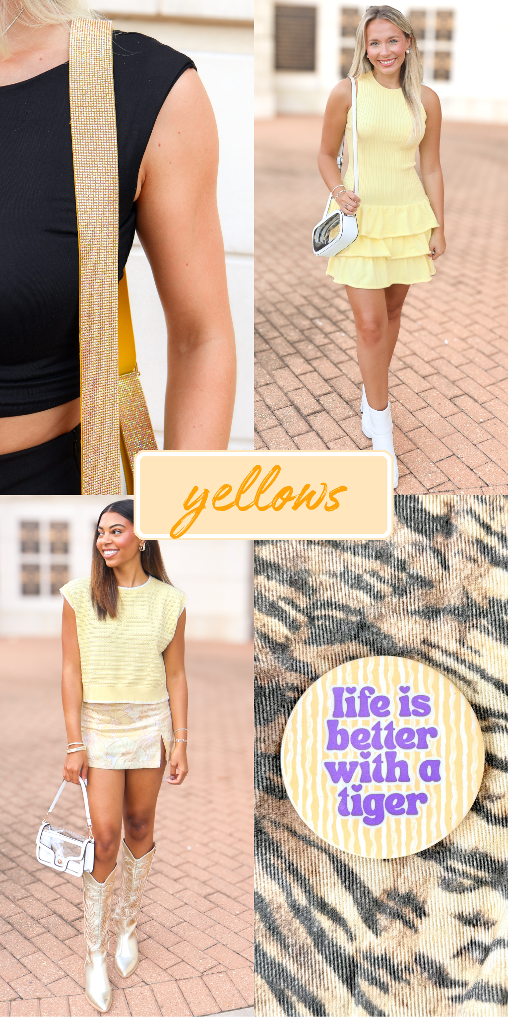 Shop yellow and gold gameday styles