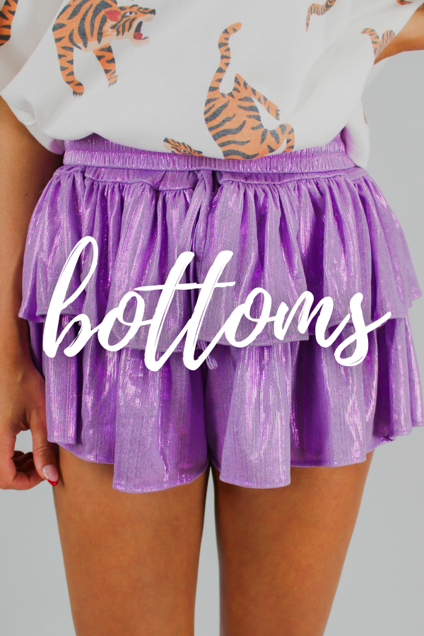 Frock Candy Rhinestone Cowgirl Shorts in Purple Purple / S