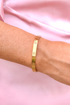 Try It Out Gold Dip Screw Detail Bracelet-ACC BRACELET