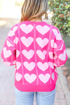 With Love Clear Sequin Heart Sweater-TOP WINTER SWEATER