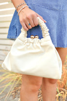 Weekend Stroll Pleather Kiss Lock Clasp Purse-HANDBAG CLUTCH