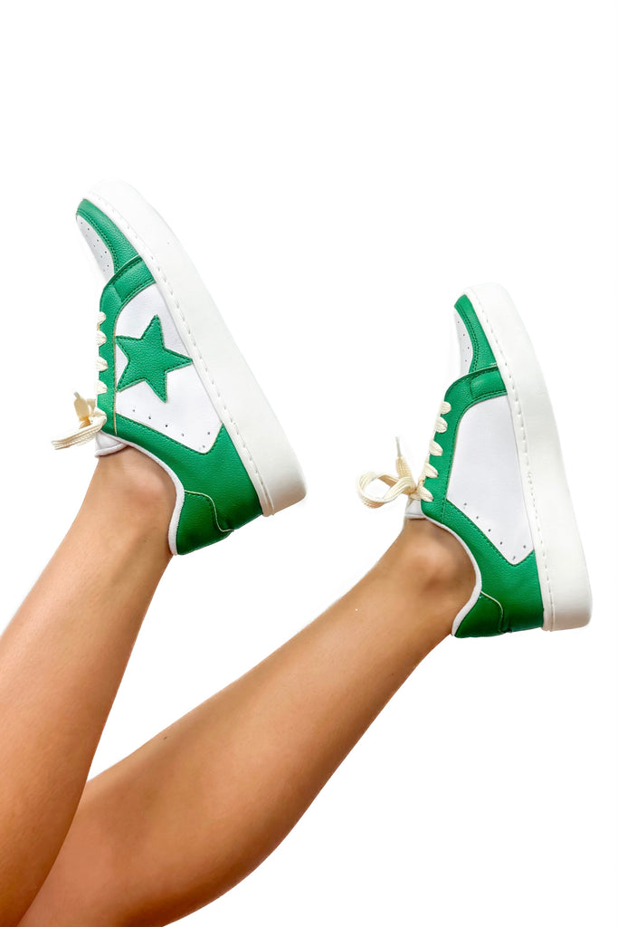 Green star sneakers 