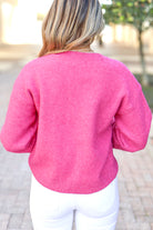 My Heart Pearl Embellished Cherry Sweater-TOP WINTER SWEATER