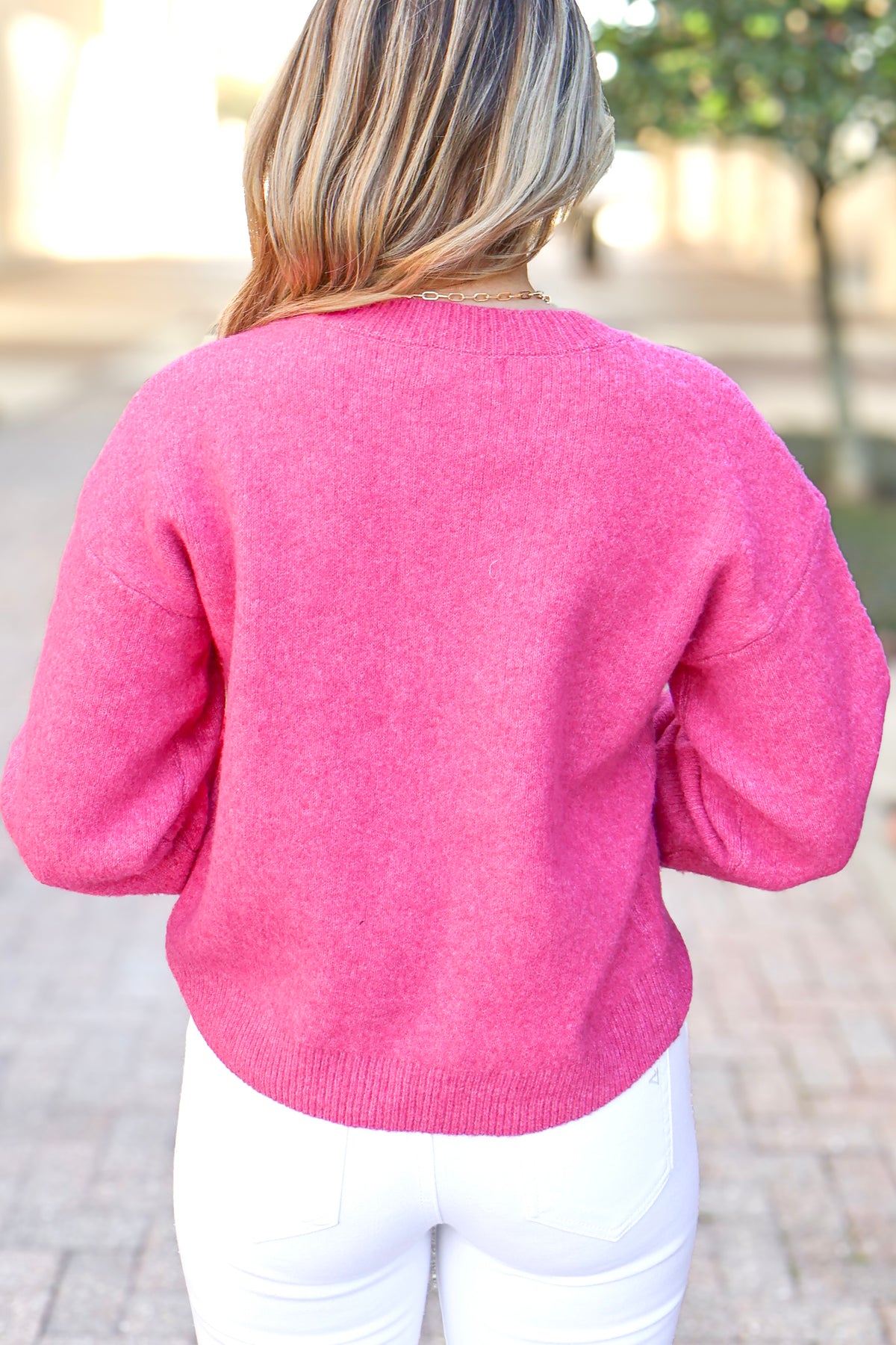 My Heart Pearl Embellished Cherry Sweater-TOP WINTER SWEATER