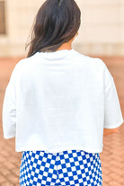 One For The Team Sequin Tee in Royal/White-TOP S/S PRINT