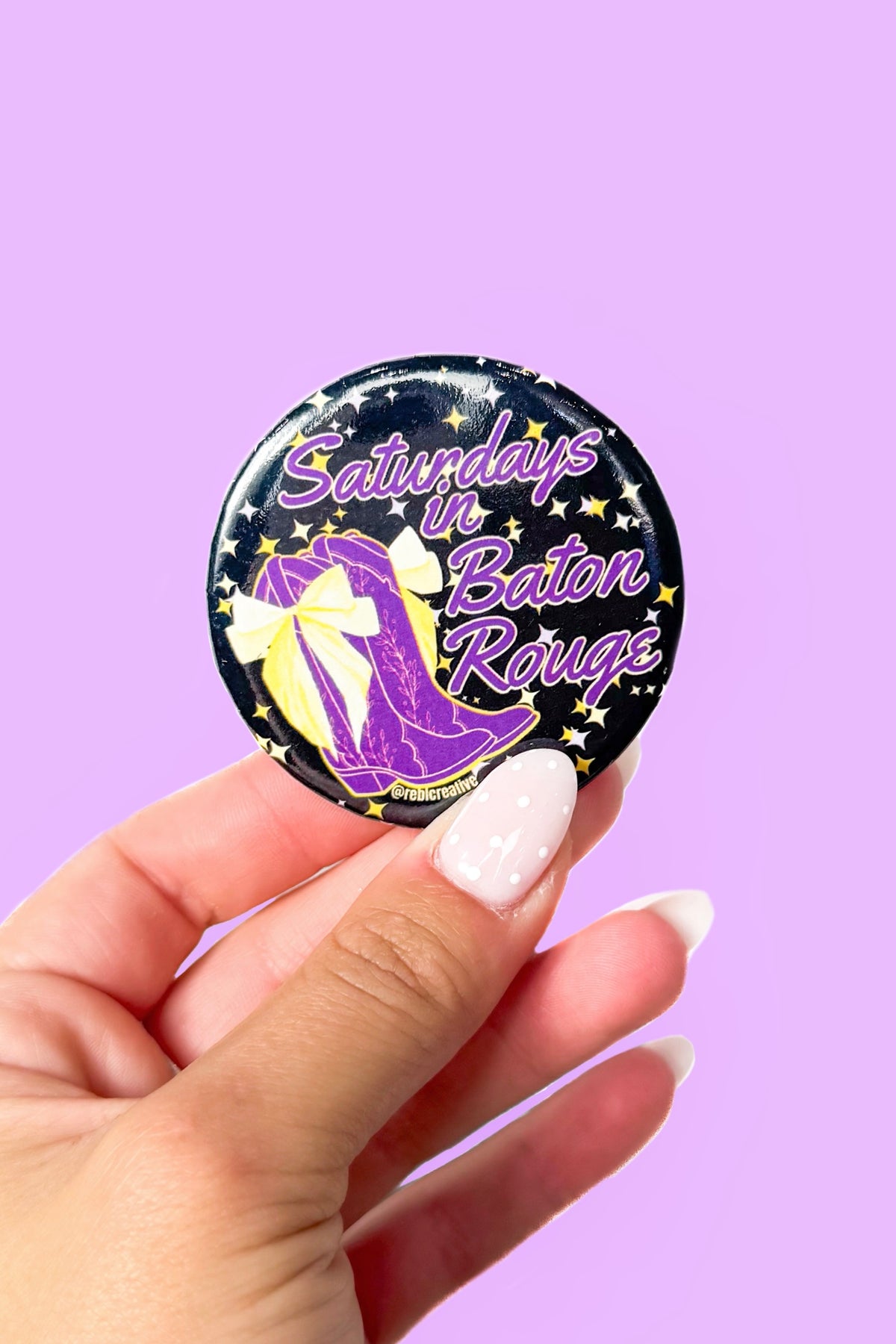 Saturdays In Baton Rouge Gameday Button-ACC PIN