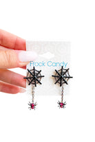Spooky Spider Web Drop Earrings-ACC EARRING