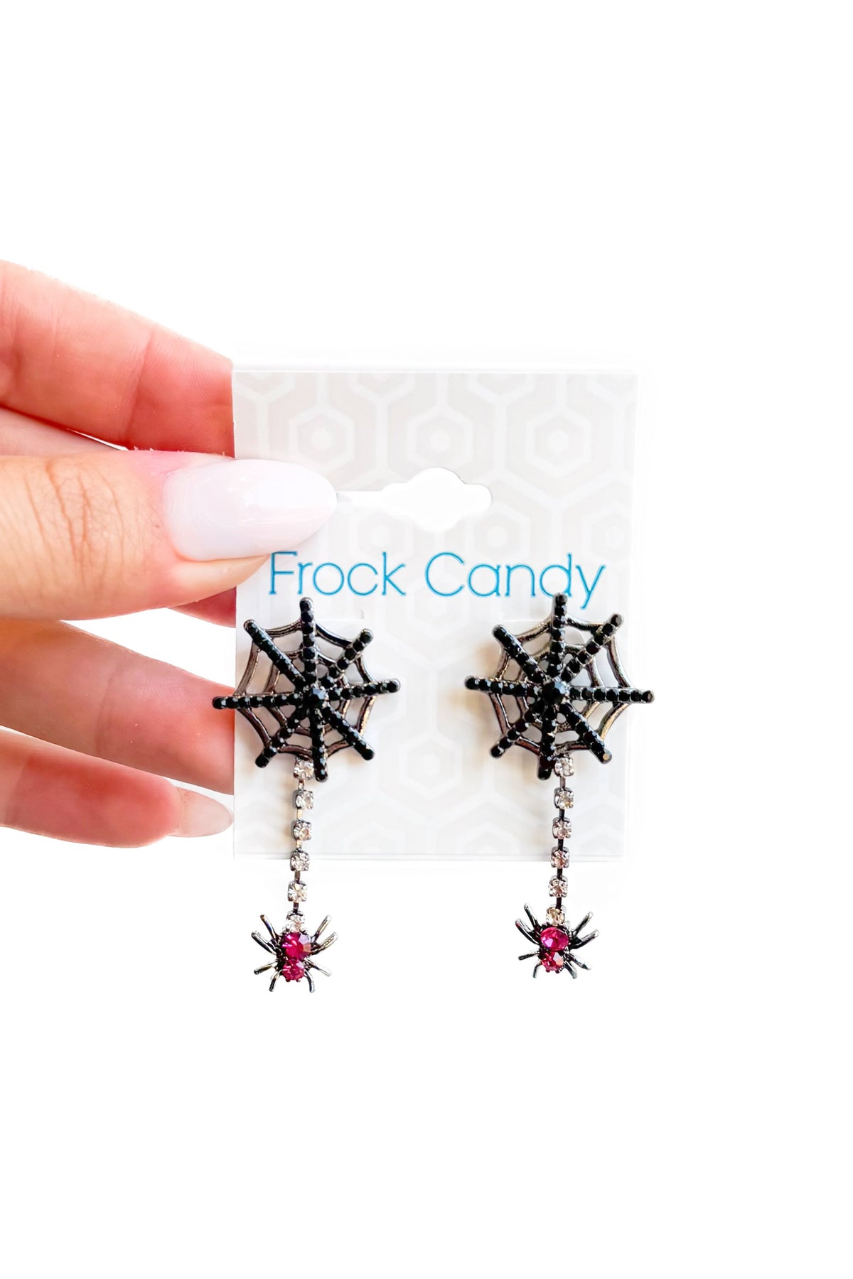 Spooky Spider Web Drop Earrings-ACC EARRING