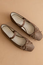 Brown Ballet Flats Flatlay