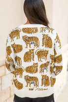Change the Game Oversized Tiger Sweater in Cream - alternate view