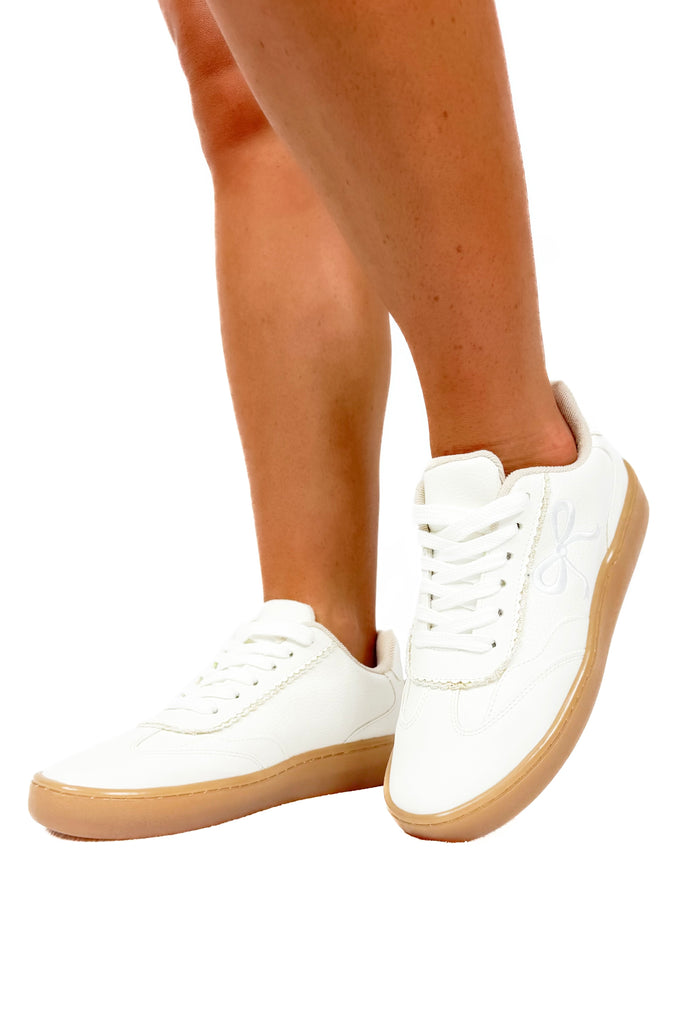 Stitched Bow Detail Sneakers