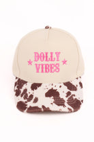 Dolly Vibes Cow Print Baseball Cap in Brown
