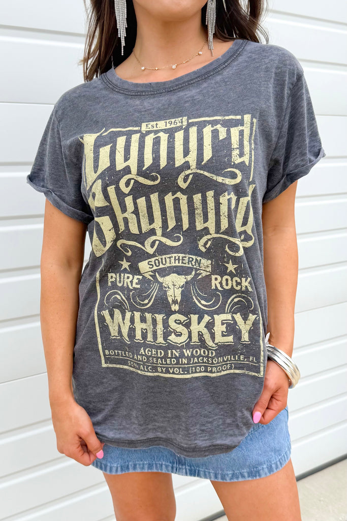 whiskey design lynyrd skynyrd graphic tee