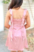 According to You Ruffle Strap Satin Mini Dress-DRESS EVENT