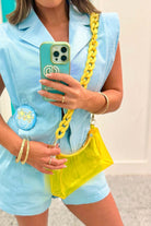 Electric Touch Clear Crossbody in Yellow