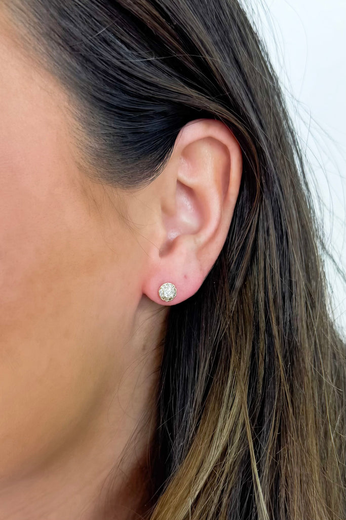 mini circle stud earings