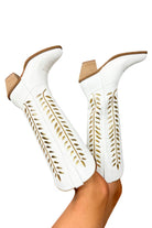 Cowgirls & Angels Colored Cut-Out Boots in Gold-SHOE BOOT WESTERN