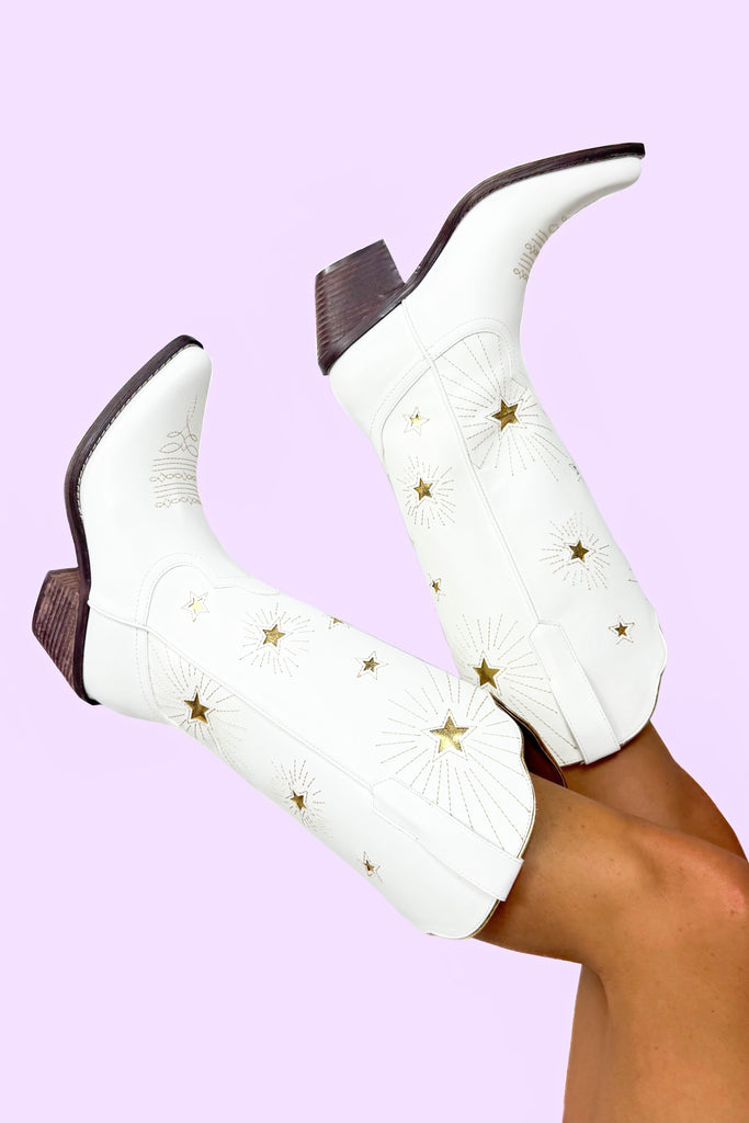 Stitched Star Patch Boots