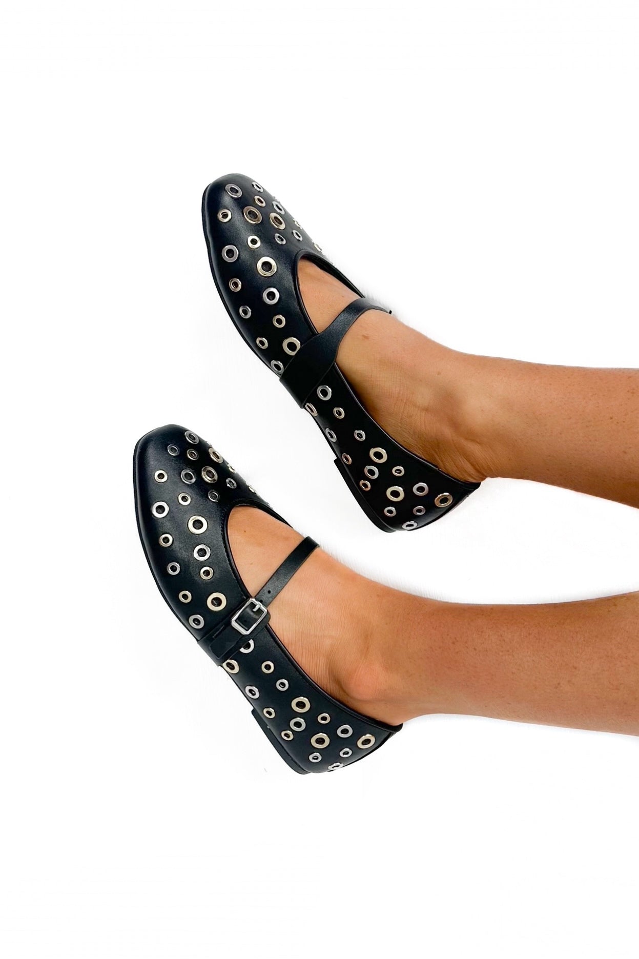 Swift Moves Grommet Ballet Flats Frock Candy - Main Image