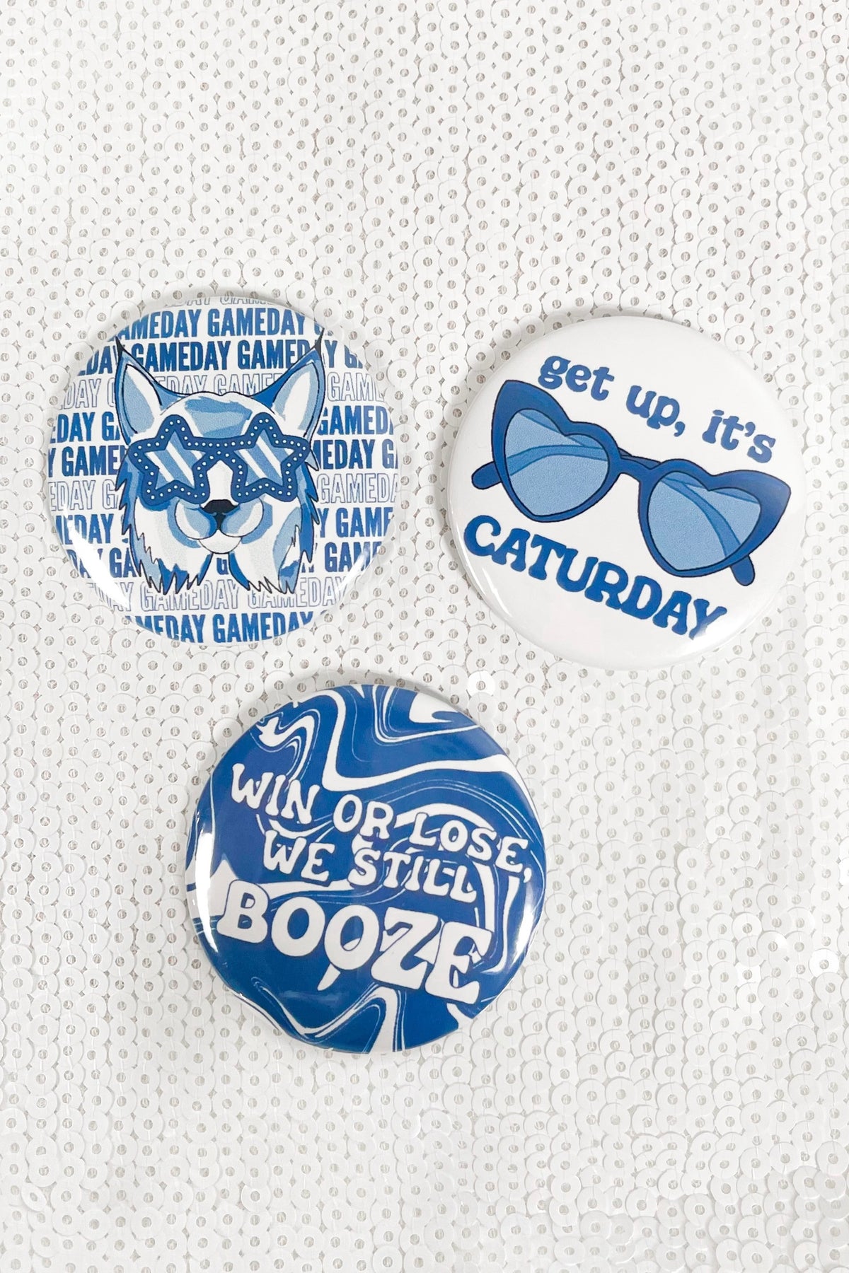 Get Up it's Caturday Button Set-ACC PIN