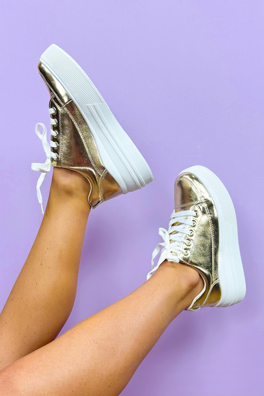 Metallic Muse Platform Sneakers Size Frock Candy