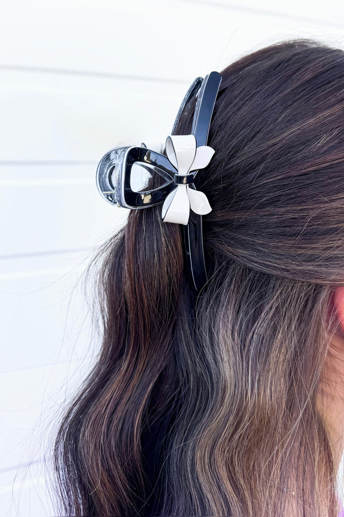 Acrylic Bow Claw Clip