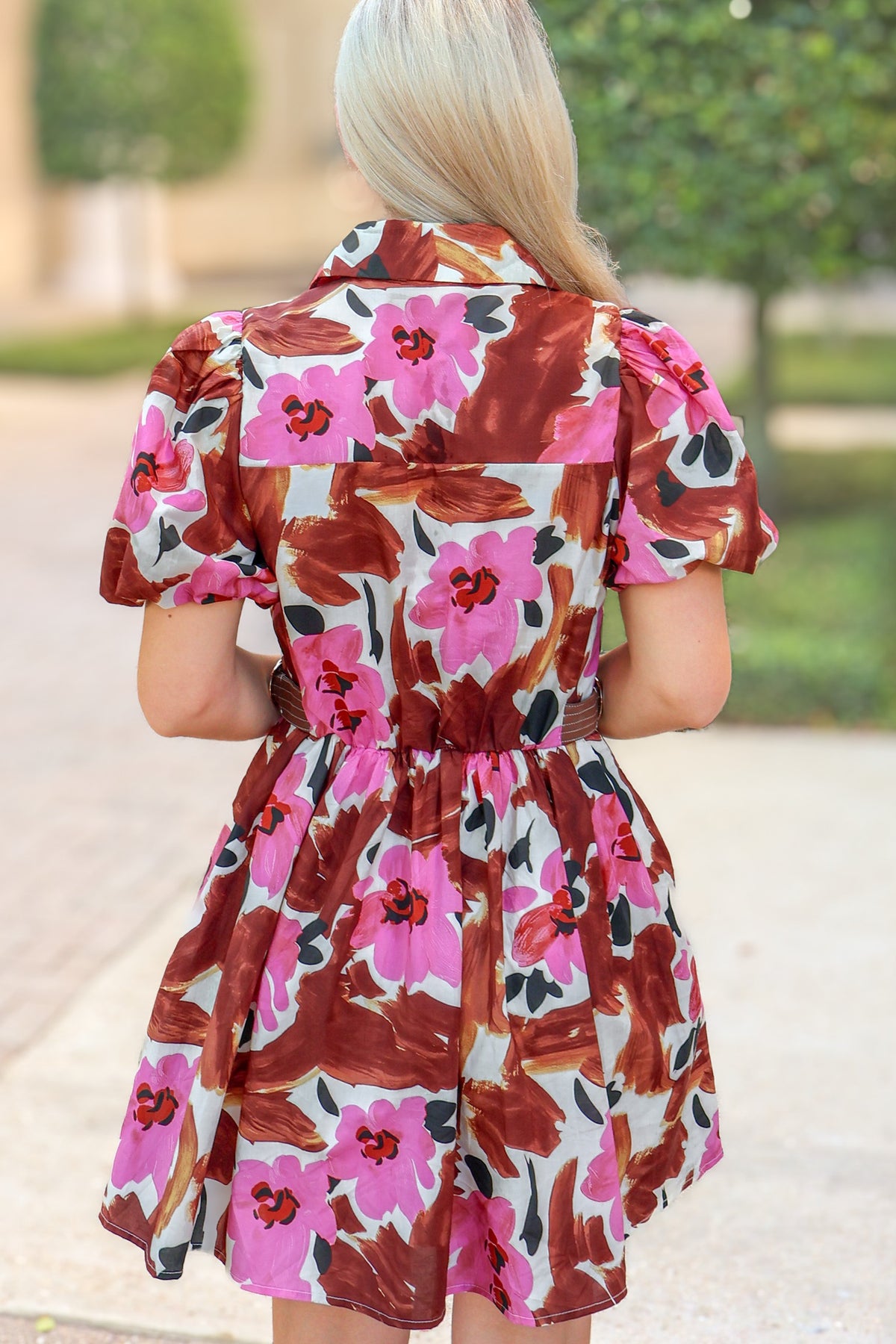 The Right Timing Puff Sleeve Floral Mini Dress