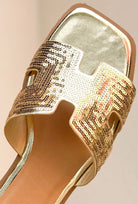So They Say Glam Sequin Slide - close-up