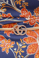 Those Were the Days Gold Buckle Coil Slinky Belt - close-up