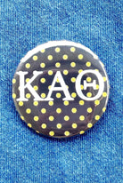KAT Polka Dot Greek Small Gameday Button close-up