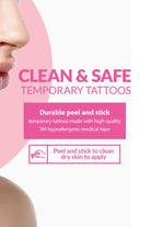 Gamefaces glitter tattoo instructions: peel and stick to clean, dry skin
