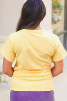 Get 'em Tiger Graphic Tee in Yellow - back view