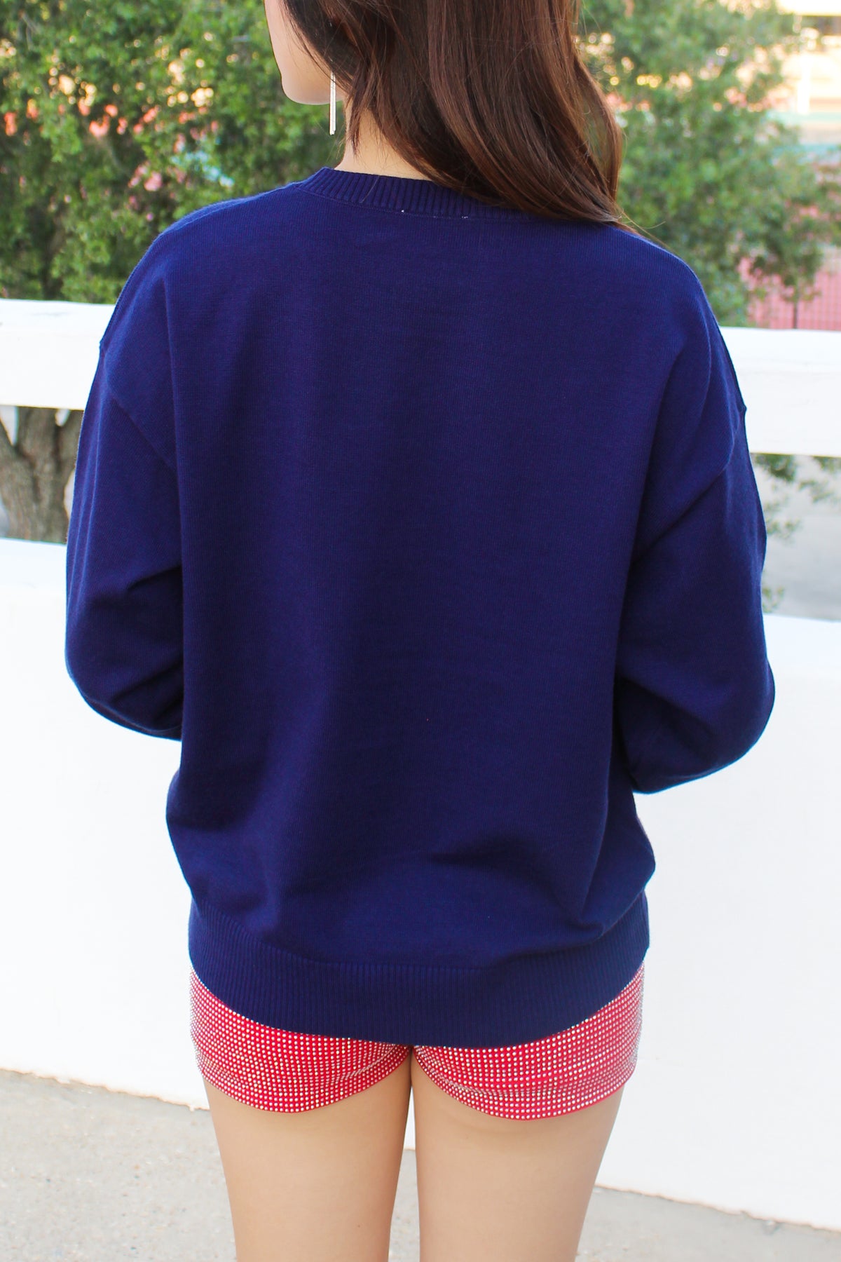 Get the Win Sequin Sweater in Navy-TOP L/S PRINT