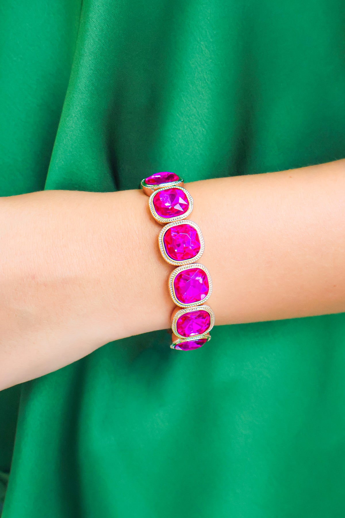 The Rest Was History Square Bezel Gemstone Bracelet